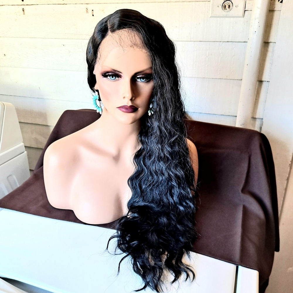Long 32" Inch Deep Wave Wig - Picture 2 of 5